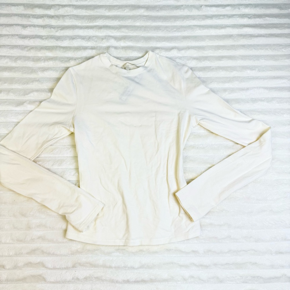 SKIMS Cream Long Sleeve Tee